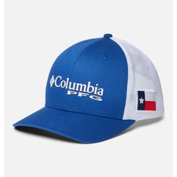 Dámské Kšiltovky Columbia PFG Mesh Snap Back Ball - Texas Blankyt Bílé DBLXMA078